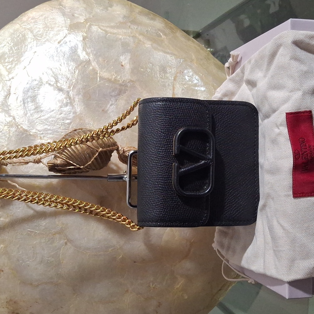 Valentino Black Leather Chain Bag - Picture 4 of 4